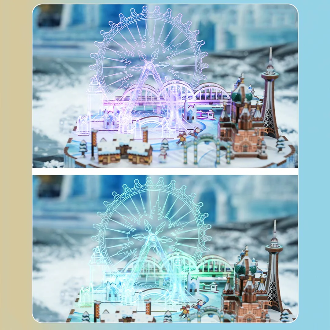 Snow World DIY Miniature House Music Box